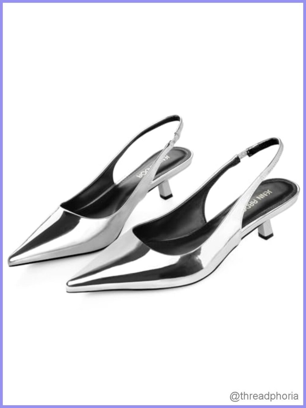 JENN ARDOR Slingback Kitten Heels for Women | Low Heel Dress Pumps, Pointed